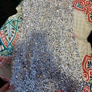 Nasty Gal White Sequin Mini Dress